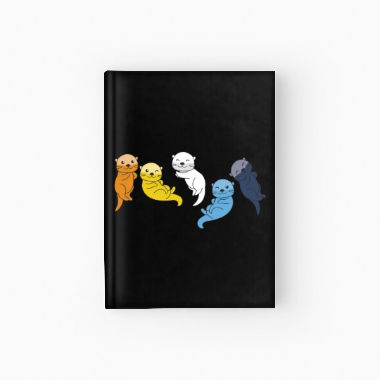 Aroace Flag Pride Lgbtq Cute Otter Hardcover Journal