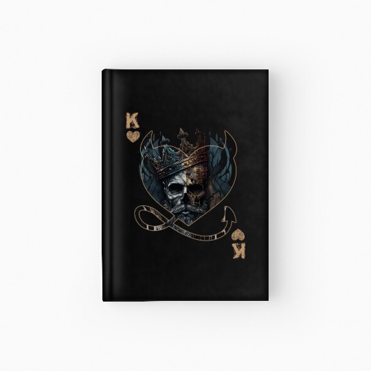 Heart King Playing Card Halloween Gothic Fan Hardcover Journal