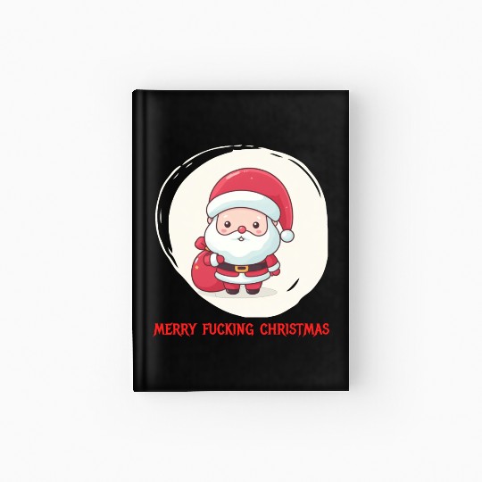 Cute Bad Santa Hardcover Journal