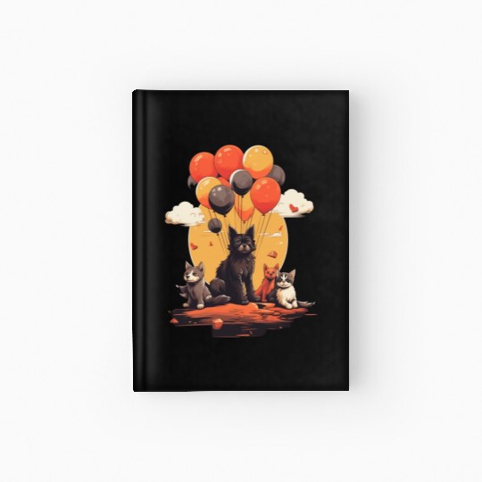 Cats, Dogs & Balloons Hardcover Journal