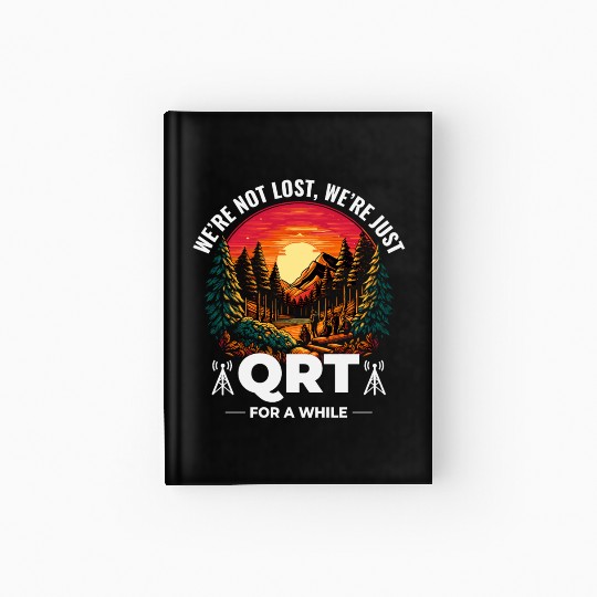 QRT in Nature Ham Radio Operators Sunset Outdoor Hardcover Journal