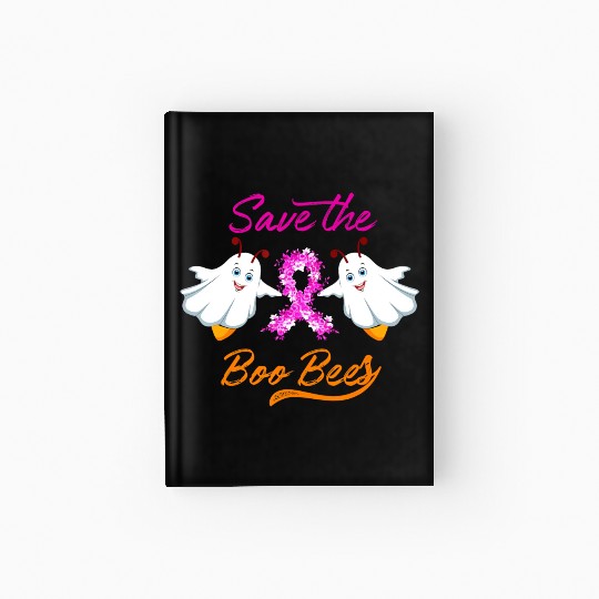 Breast Cancer Halloween Save The Boo Bees Hardcover Journal