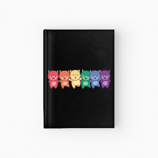 Rainbow Alpaca Flag Pride Lgbtq Cute Alpacas Hardcover Journal