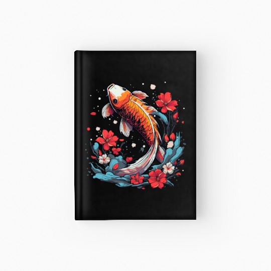 Koi Fish Koi Carp Japanese Koi Garden-Pond Koi Hardcover Journal