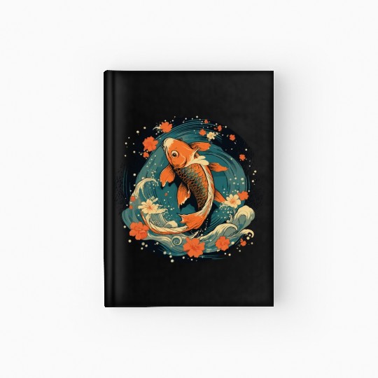 Koi Fish Koi Carp Japanese Koi Garden-Pond Koi Hardcover Journal
