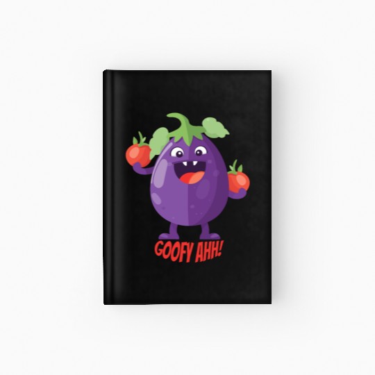 Eggplant Tomato Party Goofy Ahh Hardcover Journal