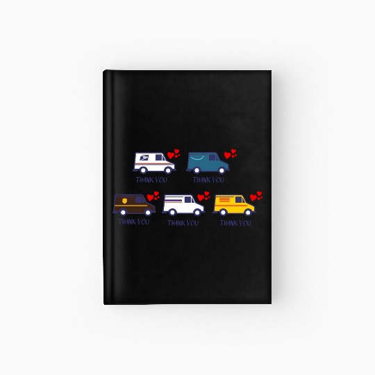 Thank You Postal worker Sticker Hardcover Journal