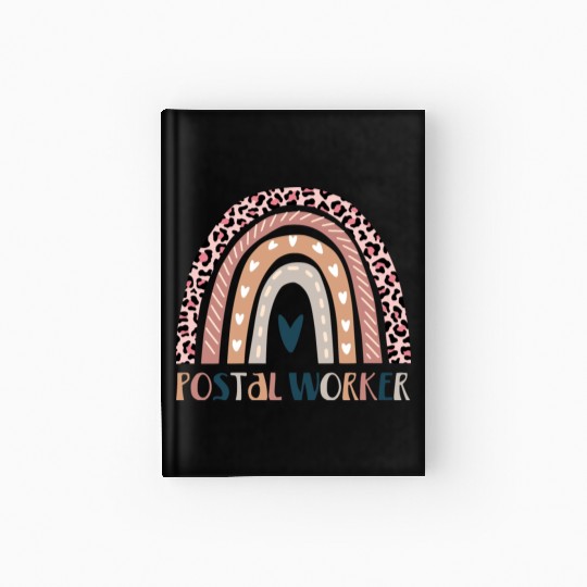 Postal worker rainbow Hardcover Journal