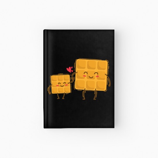 Waffle Mom with Waffle Child Dough Pastry Hardcover Journal