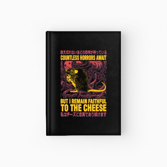 Faithful to the Cheese Japanese Horror Rat Hardcover Journal