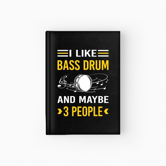 3 People Bass Drum Hardcover Journal