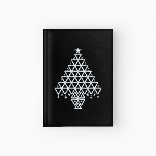Silver Christmas Symbolic tree Hardcover Journal