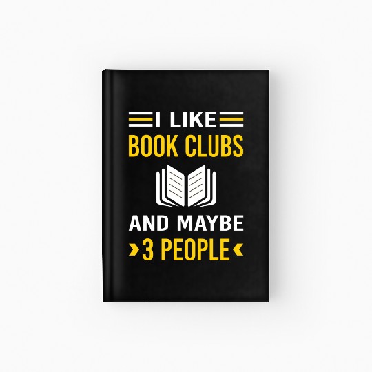 3 People Book Club Read Reader Reading Books Hardcover Journal