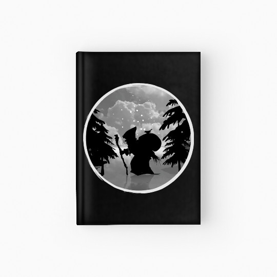 Knecht Ruprecht in paper cut style Christmas Hardcover Journal