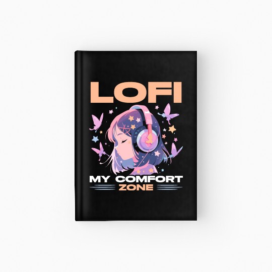 Lofi Music Lover Low Fidelity Japanese Aesthetic Hardcover Journal