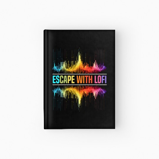 Lofi Music Lover Low Fidelity Japanese Aesthetic Hardcover Journal