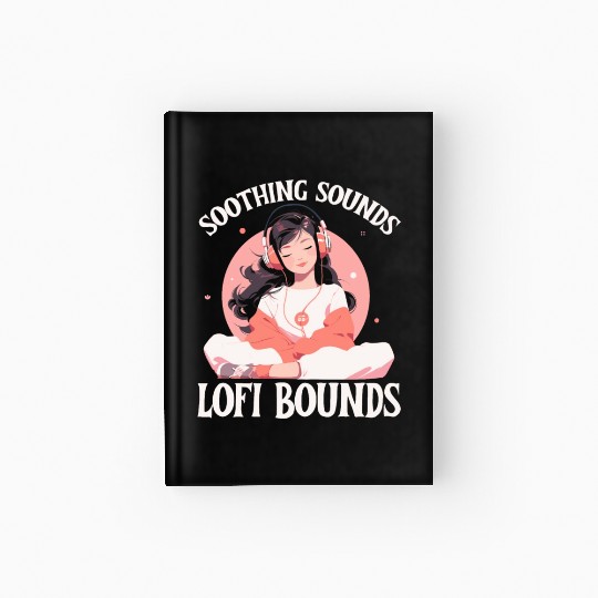 Lofi Music Lover Low Fidelity Japanese Aesthetic Hardcover Journal