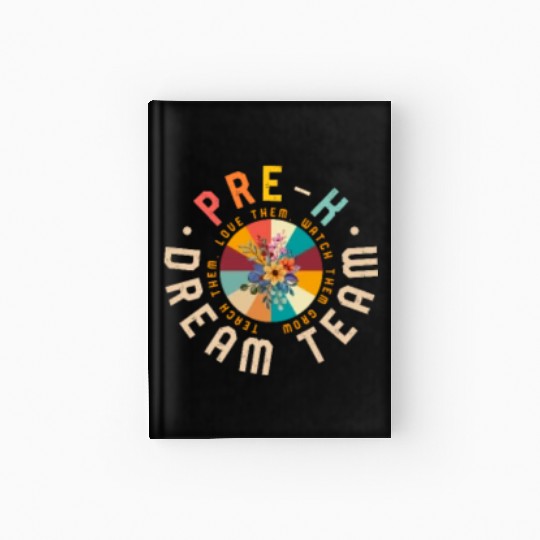 Teacher Hardcover Journal, Pre-K Dream Team Floral Pocket Hardcover Journal