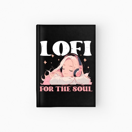 Lofi Music Lover Low Fidelity Japanese Aesthetic Hardcover Journal