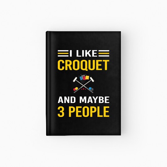 3 People Croquet Hardcover Journal