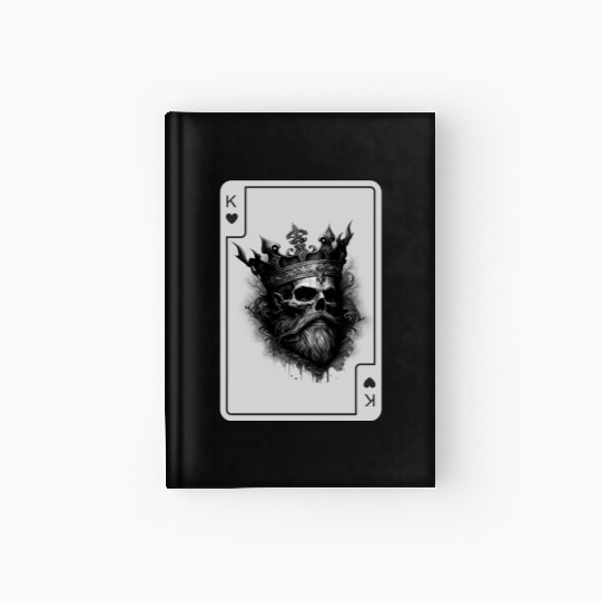 King of Hearts Creepy Card Game Poker Hardcover Journal