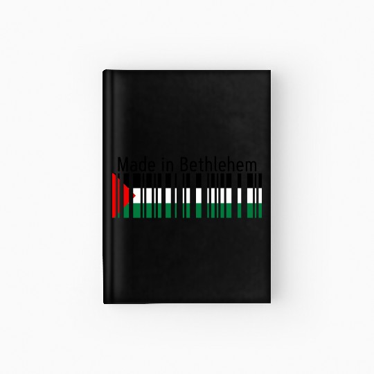 Made in Bethlehem Barcode Palestine Flag for Pales Hardcover Journal