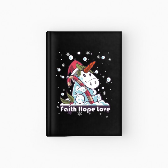 Faith Hope Love Religious Family Christmas Hardcover Journal