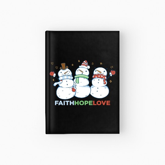 Religious Family Faith Hope Love Christmas Hardcover Journal