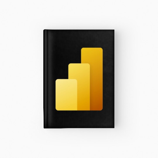Power BI Logo, business intelligence software Hardcover Journal