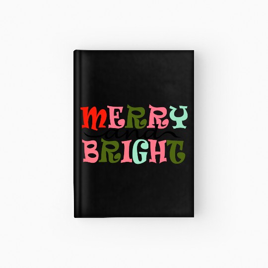 Merry and Bright Christmas Hardcover Journal