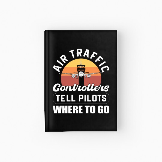 Airplane Airfield Aviation Air Traffic Controller Hardcover Journal