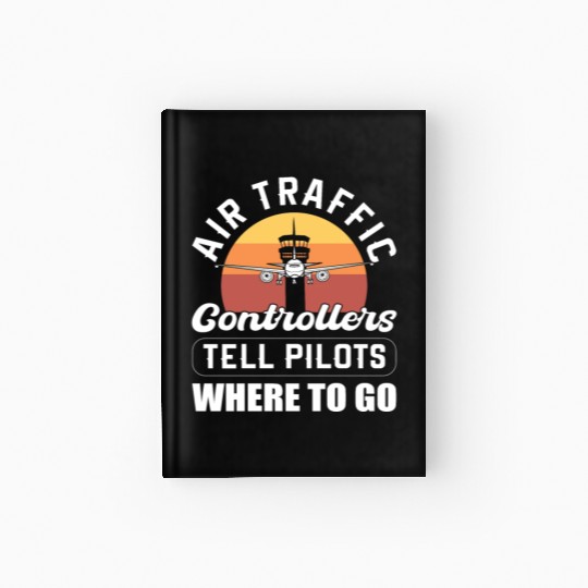 Airplane Airfield Aviation Air Traffic Controller Hardcover Journal
