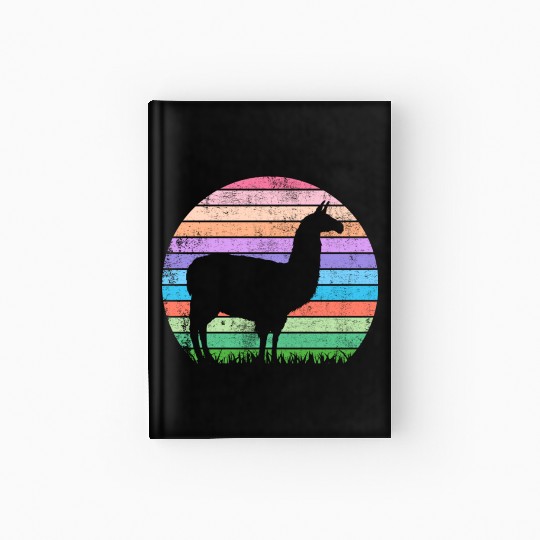 Funny llama lover birthday gift Hardcover Journal
