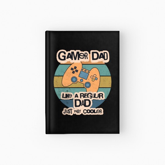 Cool Retro Gamer Dad Hardcover Journal