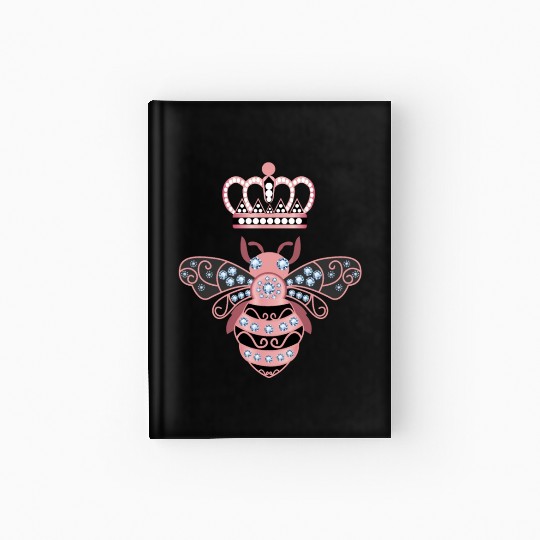 Queen Bee Crown Women Hive Beekeeping Bee Women Hardcover Journal