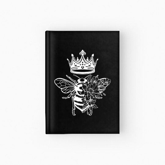 Queen Bee Crown Women Hive Beekeeping Bee Women Hardcover Journal