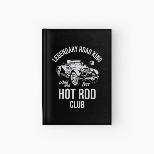 hot rod club, classic car, vintage car Hardcover Journal