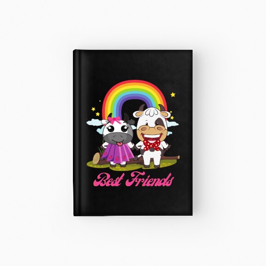 Cow Mooey Cute Strawberry Cow Best Friends Hardcover Journal