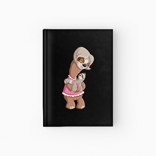 Mummy Sloth and Baby Hardcover Journal