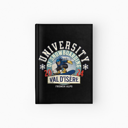 Val d'Isere Snowboarding Anniversary Design Hardcover Journal