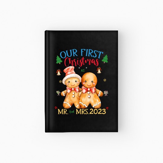gingerbread couple first Christmas Mr. and Mrs. Hardcover Journal