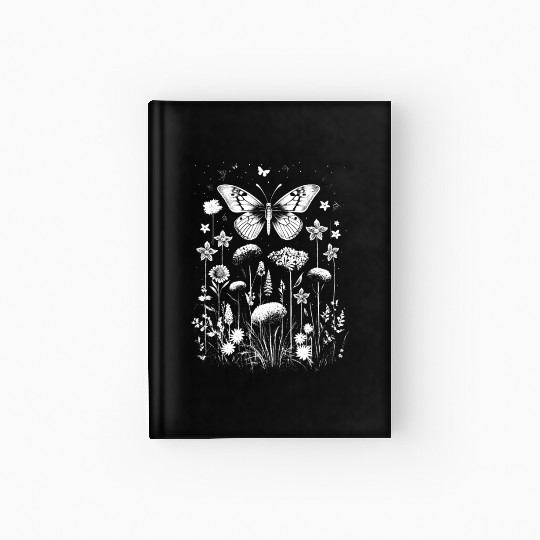 Fairycore cottagecore aesthetic grunge flowers Hardcover Journal