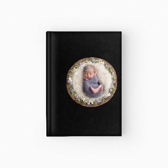 Lavender newborn girl pictures Hardcover Journal