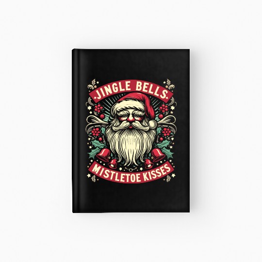 Jingle Bells Mistletoe Kisses Hardcover Journal