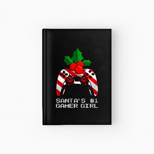 Santa's Number 1 Gamer Girl Christmas Gambling Hardcover Journal