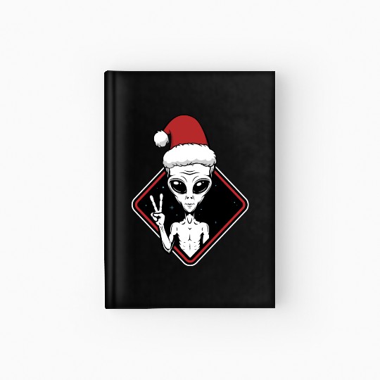 Alien Christmas Peace Hardcover Journal
