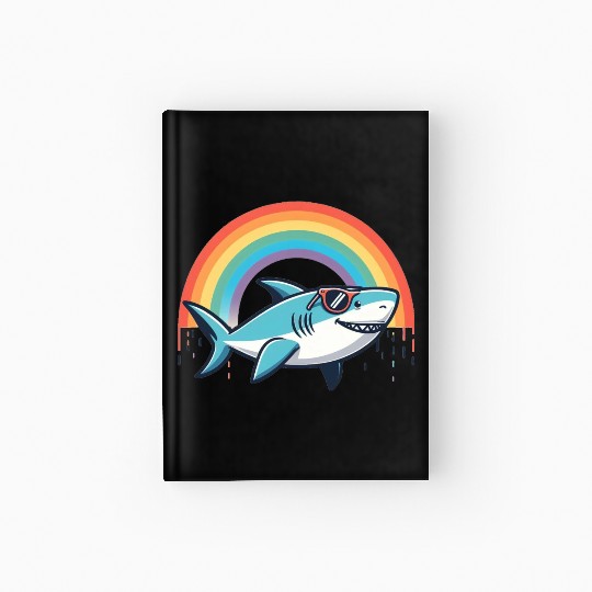 Shark on the Rainbow Hardcover Journal