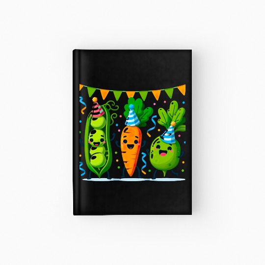 Festive Vegetable Party Fun for a Vegetable eater Hardcover Journal