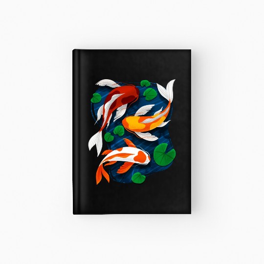Koi Fish Lover Water Pond Animal Pet Asian Hardcover Journal