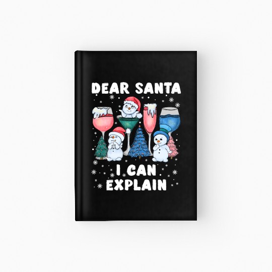 Schneemann Dear Santa I can Explain Funny Hardcover Journal